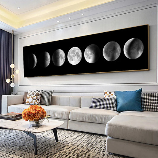 Midnight Lunar Phases XL Wall Art