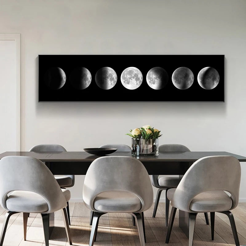 Midnight Lunar Phases XL Wall Art