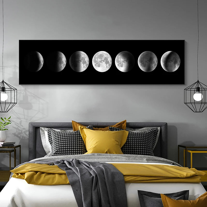 Midnight Lunar Phases XL Wall Art