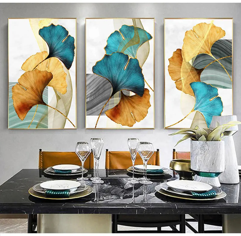 Gold Edge Petals Wall Art