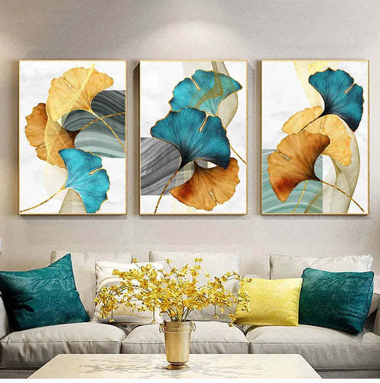 Gold Edge Petals Wall Art