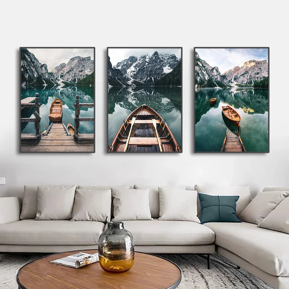 Aqua Jetty Landscape Wall Art