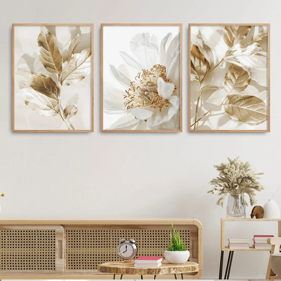 Neutral Flowers Wall Art