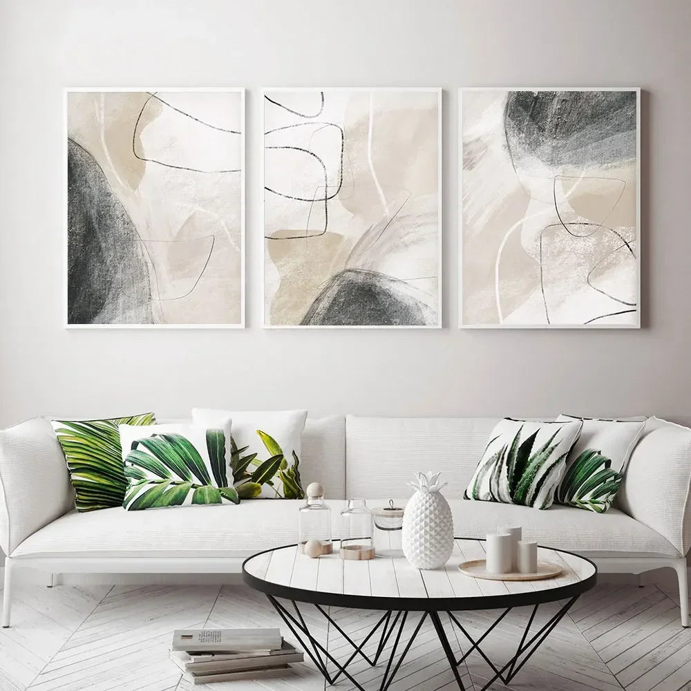 Neutral Flow Minimalist Wall Art