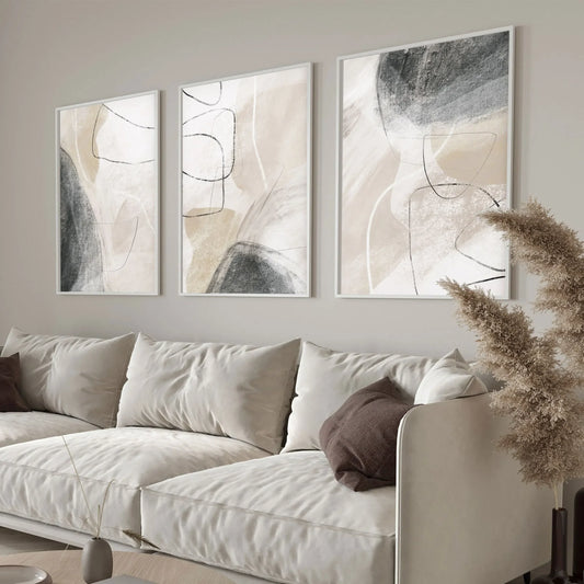 Neutral Flow Minimalist Wall Art