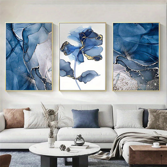 Marbled Flower Modern Wall Art