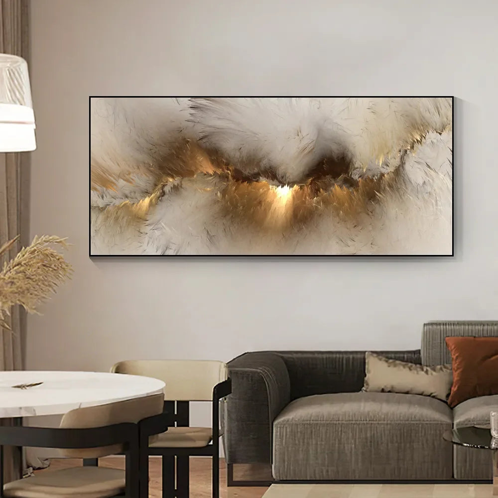 Golden Ether Modern XL Wall Art