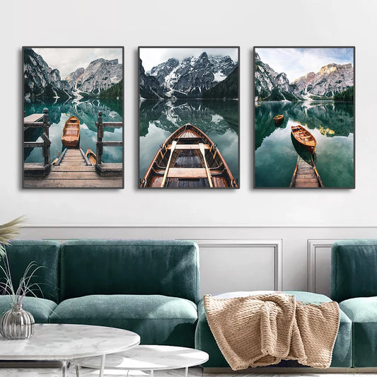 Aqua Jetty Landscape Wall Art