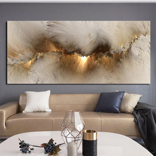 Golden Ether Modern XL Wall Art