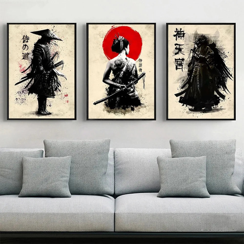 Japanese Samurai Wall Art